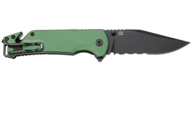 Afbeelding voor SOG Escape ATK 2.0 11-52-01-43, Titanium Nitride AUS-8, Olive Drab Aluminum zakmes
