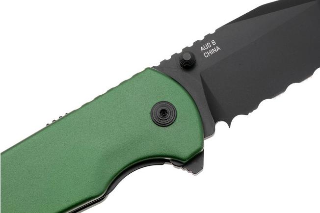 Afbeelding voor SOG Escape ATK 2.0 11-52-01-43, Titanium Nitride AUS-8, Olive Drab Aluminum zakmes