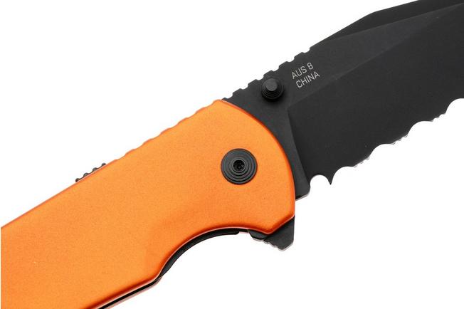 Bild für SOG Escape ATK 2.0 11-52-02-43, Titanium Nitride AUS-8, Hi Viz Orange Aluminum Taschenmesser