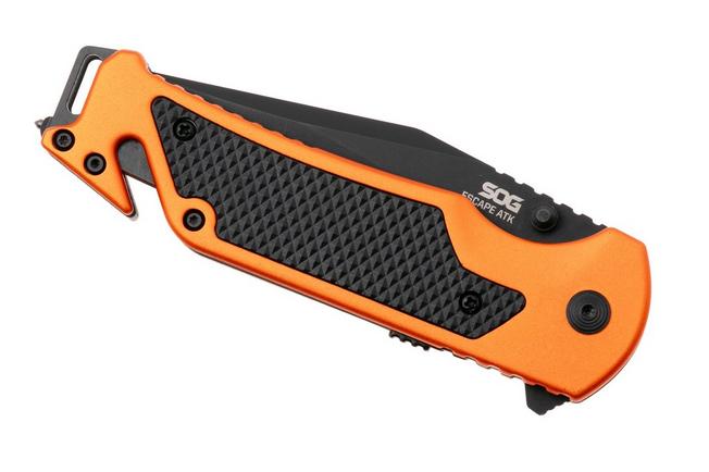 Bild für SOG Escape ATK 2.0 11-52-02-43, Titanium Nitride AUS-8, Hi Viz Orange Aluminum Taschenmesser