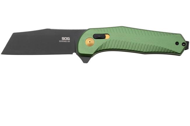 Afbeelding voor SOG Diverge XR 12-02-03-43, Black PVD D2, Forest Green Aluminum zakmes