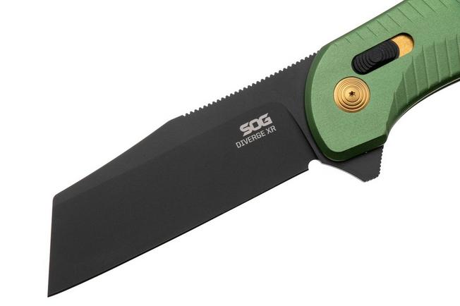 Afbeelding voor SOG Diverge XR 12-02-03-43, Black PVD D2, Forest Green Aluminum zakmes