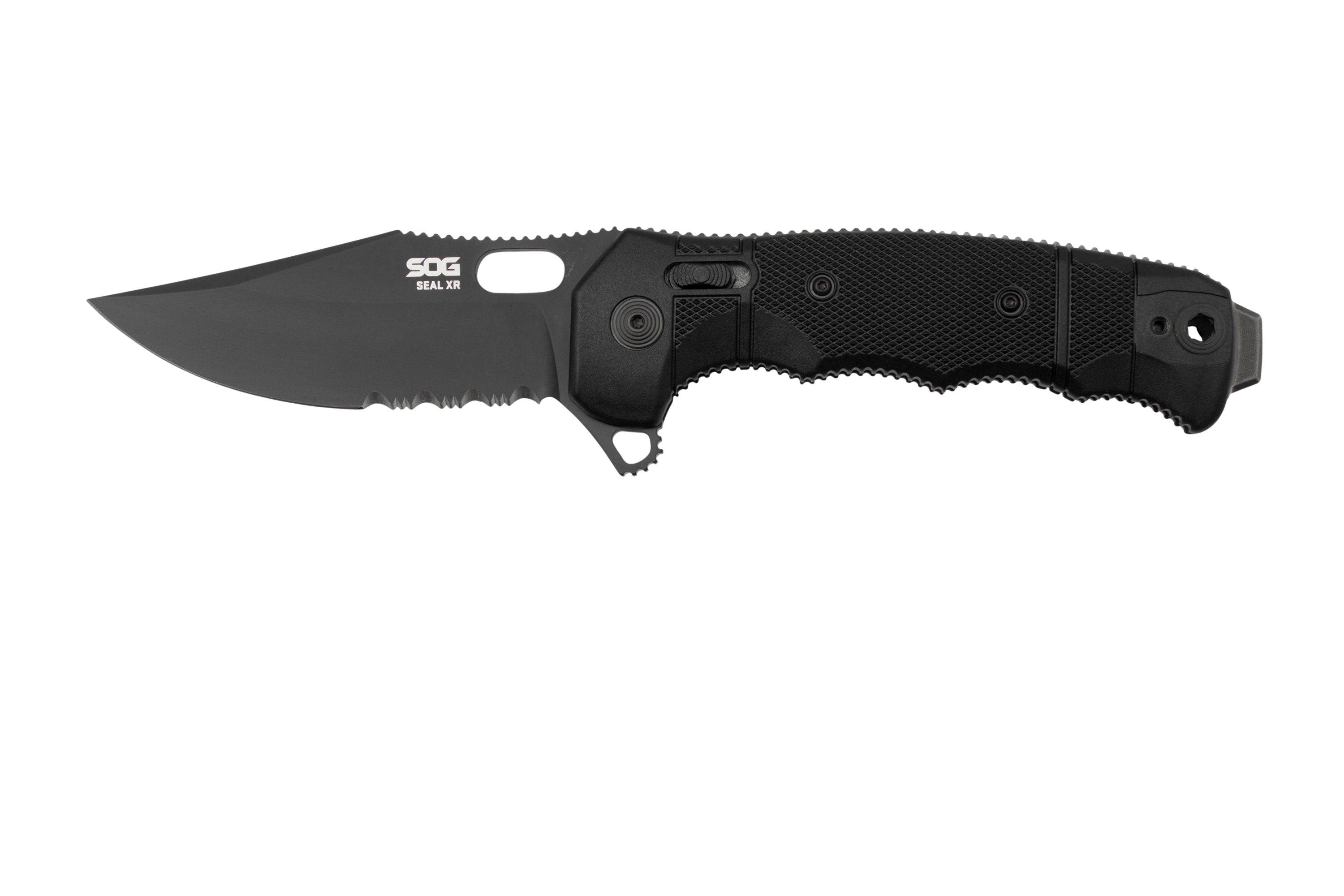 SOG SEAL XR Partially Serrated 12-21-05-57 pocket knife ...