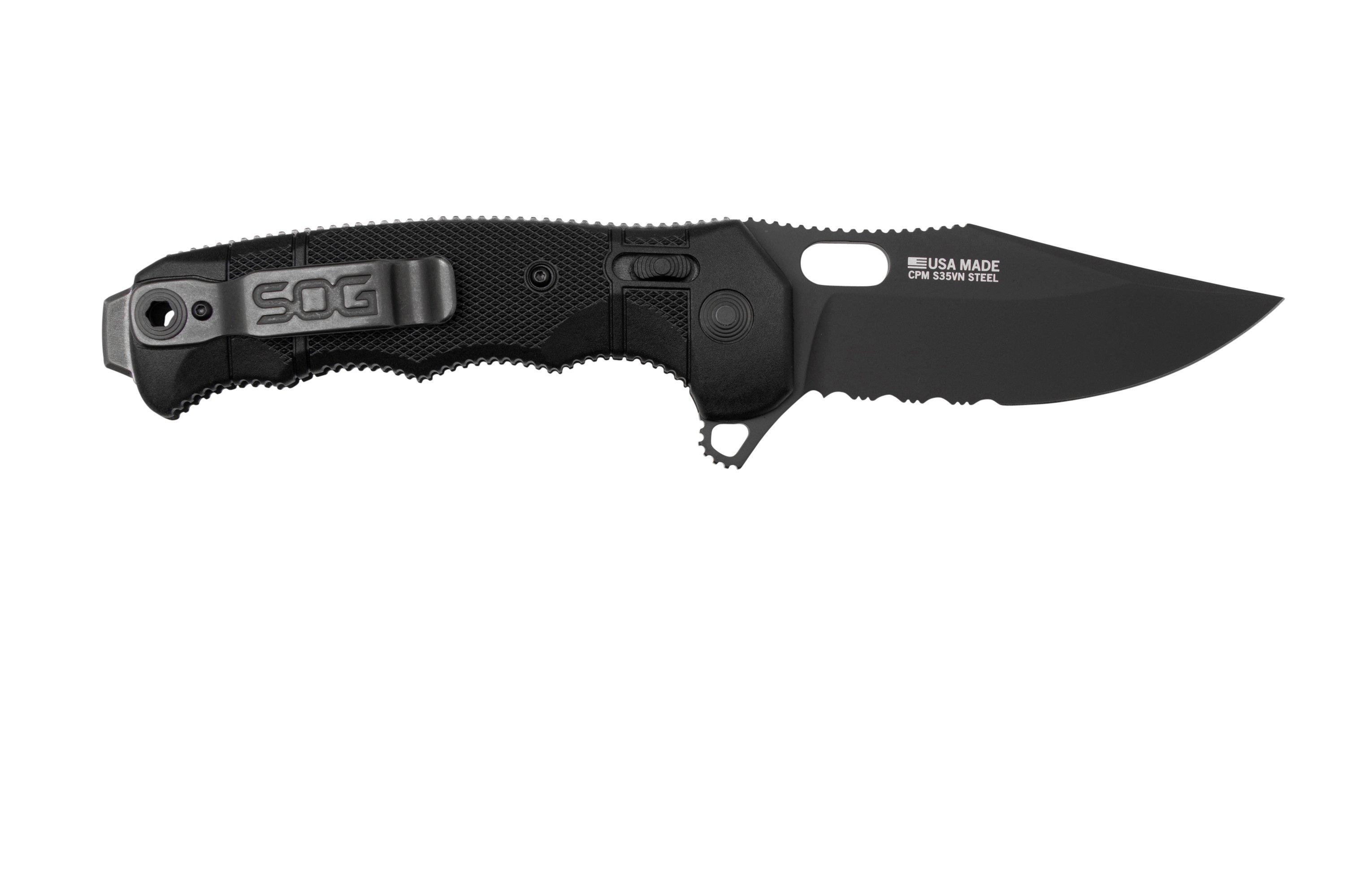 SOG SEAL XR Partially Serrated 12-21-05-57 pocket knife ...