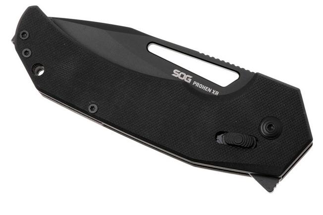 Afbeelding voor SOG Prohen XR 12-25-01-57, Titanium Nitride D2, Blackout G10 zakmes, Mikkel Willumsen design