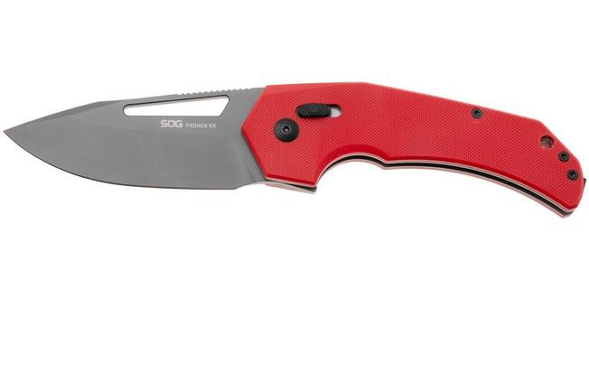 Afbeelding voor SOG Prohen XR 12-25-02-57, Grey PVD D2, Red G10 zakmes, Mikkel Willumsen design