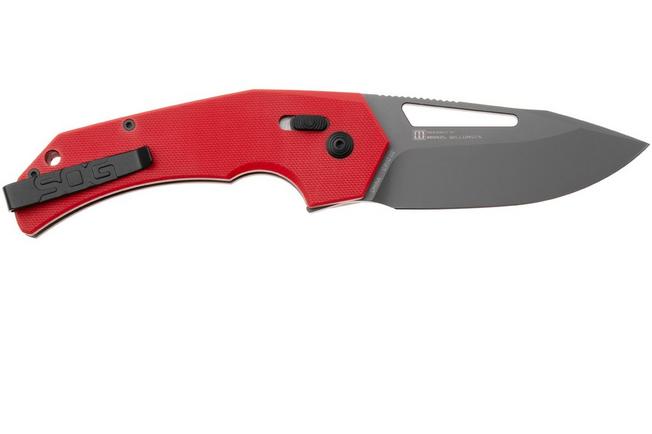 Afbeelding voor SOG Prohen XR 12-25-02-57, Grey PVD D2, Red G10 zakmes, Mikkel Willumsen design