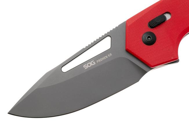 Afbeelding voor SOG Prohen XR 12-25-02-57, Grey PVD D2, Red G10 zakmes, Mikkel Willumsen design