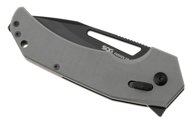 Afbeelding voor SOG Prohen XR 12-25-03-57, Titanium Nitride D2, Grey G10 zakmes, Mikkel Willumsen design