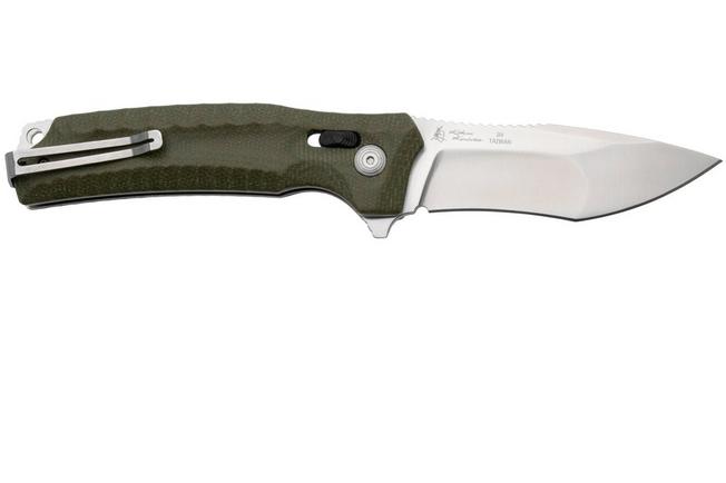Afbeelding voor SOG Hidaka XR 12-27-09-57 Satin Cryo 3V, Green Micarta, zakmes