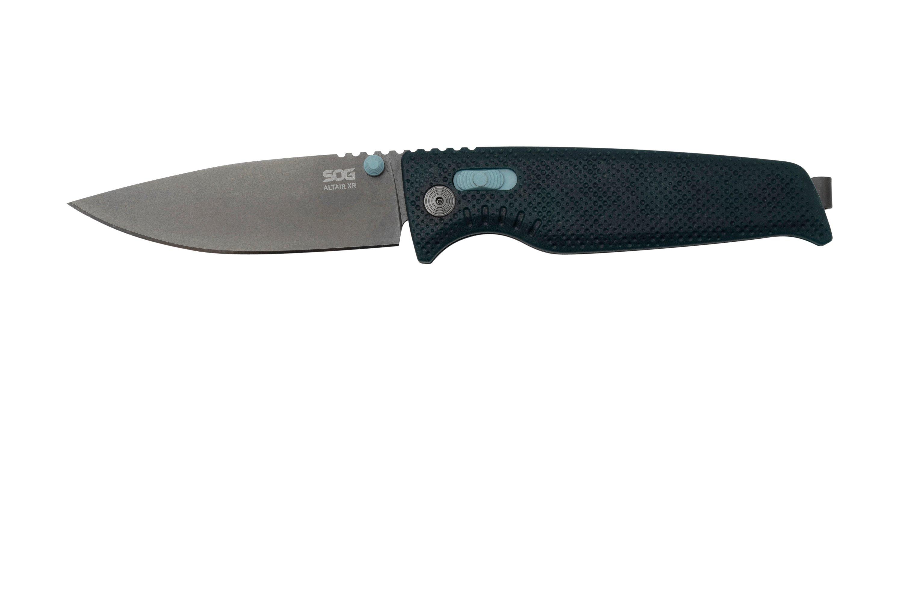 SOG Altair XR Squid Ink Black Stone Blue 12-79-01-57 pocket knife ...