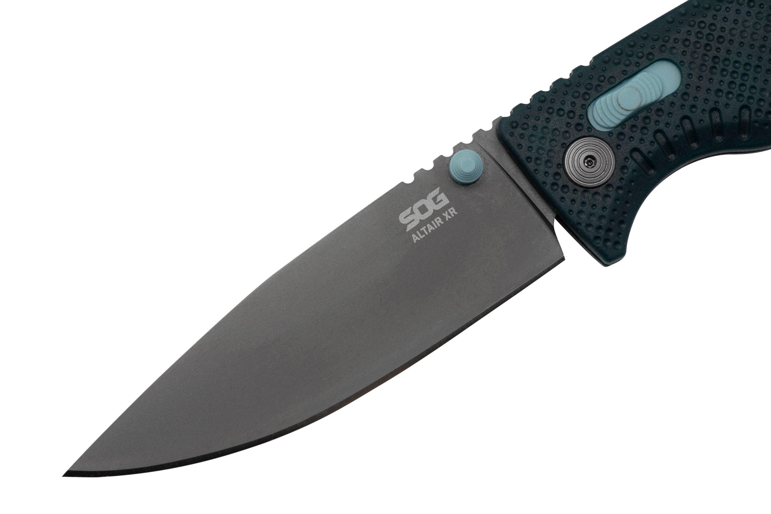 SOG Altair XR Squid Ink Black Stone Blue 12-79-01-57 pocket knife ...