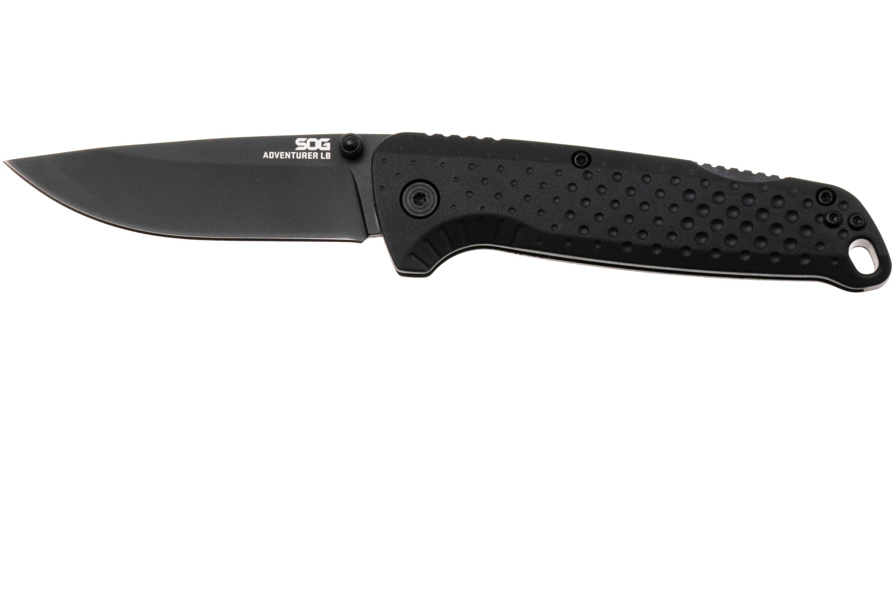 SOG Adventurer LB 13-11-01-43, PVD 5Cr15MoV, Black GRN, pocket knife ...