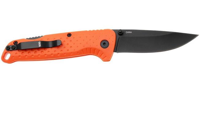 Afbeelding voor SOG Adventurer LB 13-11-02-43, Titanium Nitride 5CR15MOV,  Blaze Orange GRN zakmes