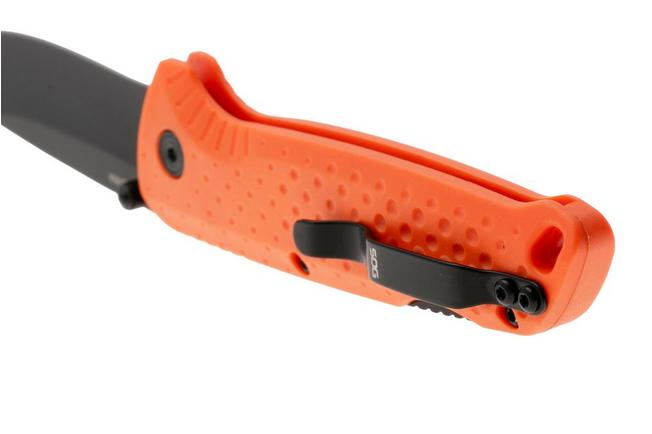 Afbeelding voor SOG Adventurer LB 13-11-02-43, Titanium Nitride 5CR15MOV,  Blaze Orange GRN zakmes