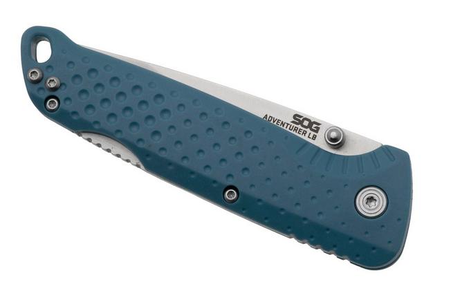 Afbeelding voor SOG Adventurer LB 13-11-03-43, Satin 5CR15MOV, Nordic Blue GRN zakmes