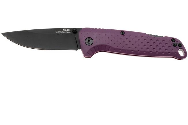 Afbeelding voor SOG Adventurer LB 13-11-04-43, Titanium Nitride 5CR15MOV, Dusk Purple GRN zakmes 