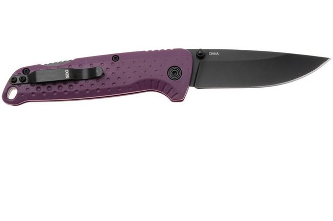 Afbeelding voor SOG Adventurer LB 13-11-04-43, Titanium Nitride 5CR15MOV, Dusk Purple GRN zakmes 