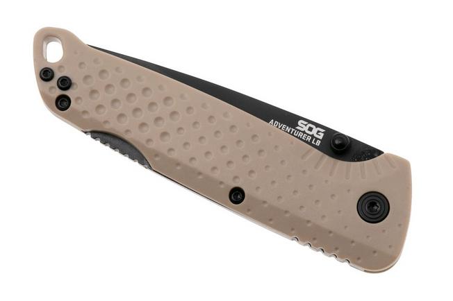 Afbeelding voor SOG Adventurer LB 13-11-05-43, Titanium Nitride	5CR15MOV, FDE GRN zakmes