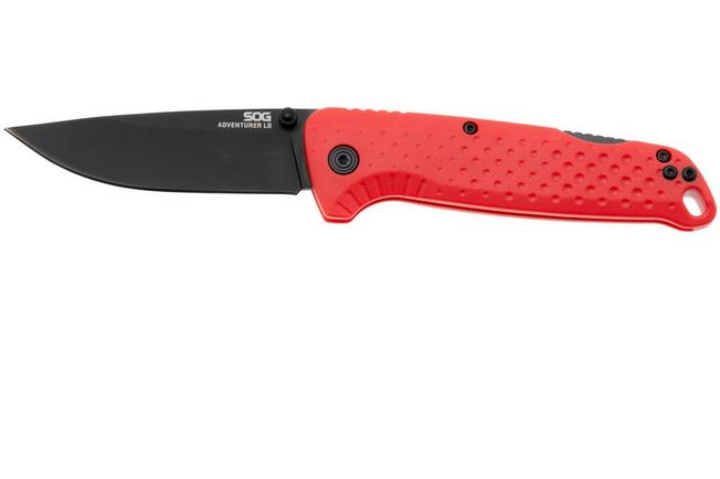 Afbeelding voor SOG Adventurer LB 13-11-07-43, Titanium Nitride 5CR15MOV, Red GRN zakmes