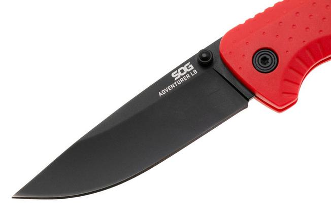 Afbeelding voor SOG Adventurer LB 13-11-07-43, Titanium Nitride 5CR15MOV, Red GRN zakmes