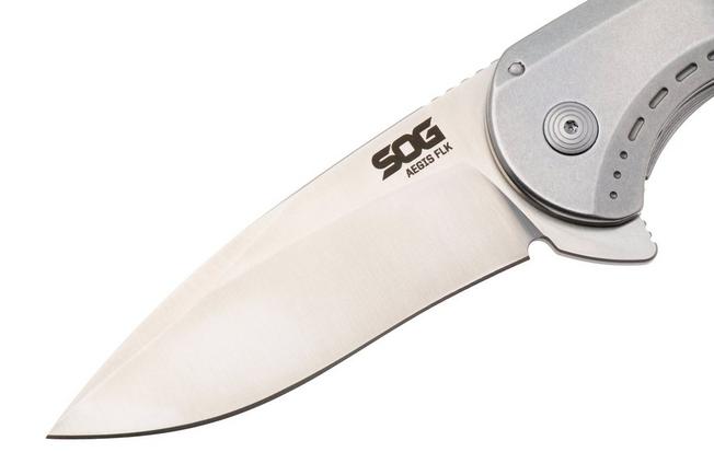 Afbeelding voor SOG Aegis FLK 2.0 14-41-03-43, Stonewashed 8Cr13MoV, Stainless Steel zakmes