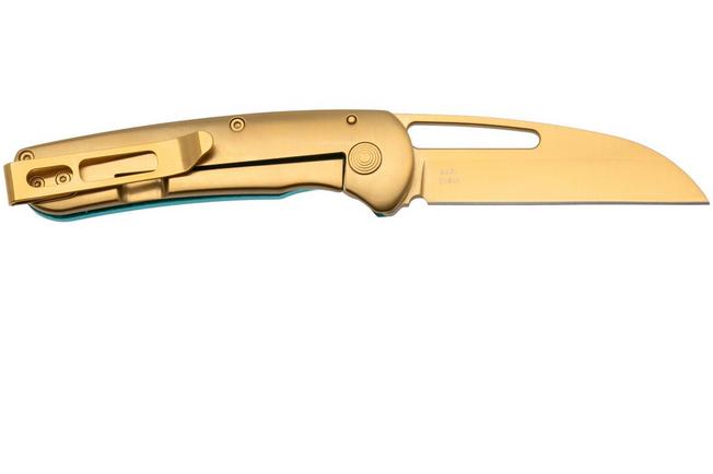 Afbeelding voor SOG Escape FL 2.0 14-52-02-57, Gold TiNi 440C, Gold Stainless Steel Blue Aluminium, zakmes