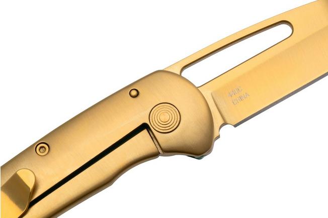 Afbeelding voor SOG Escape FL 2.0 14-52-02-57, Gold TiNi 440C, Gold Stainless Steel Blue Aluminium, zakmes
