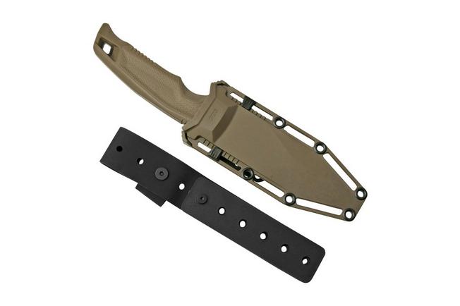 SOG Recondo Fx Fixed Blade Knife FDE Green Rubber Handle