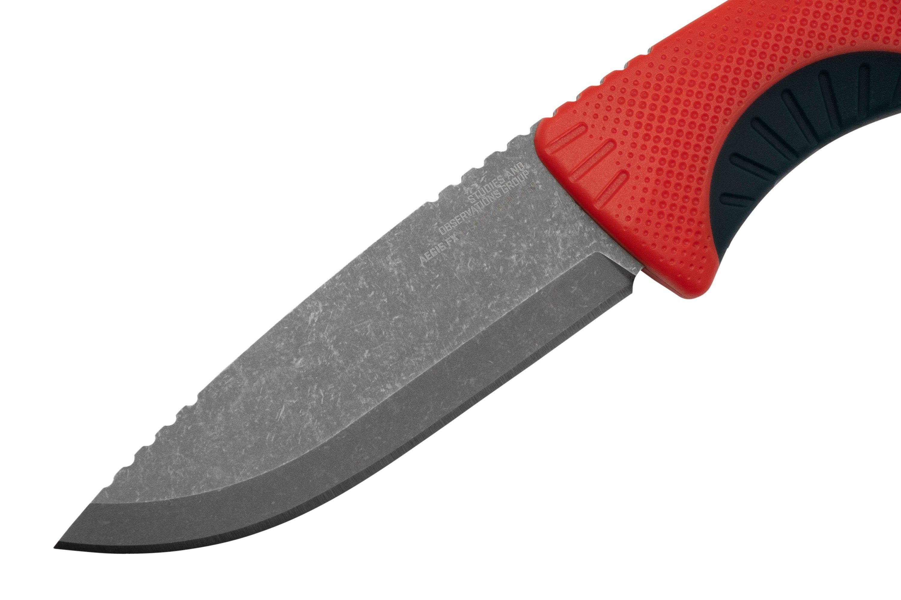 SOG Knives Aegis FX Knife - Rescue Red + Indigo