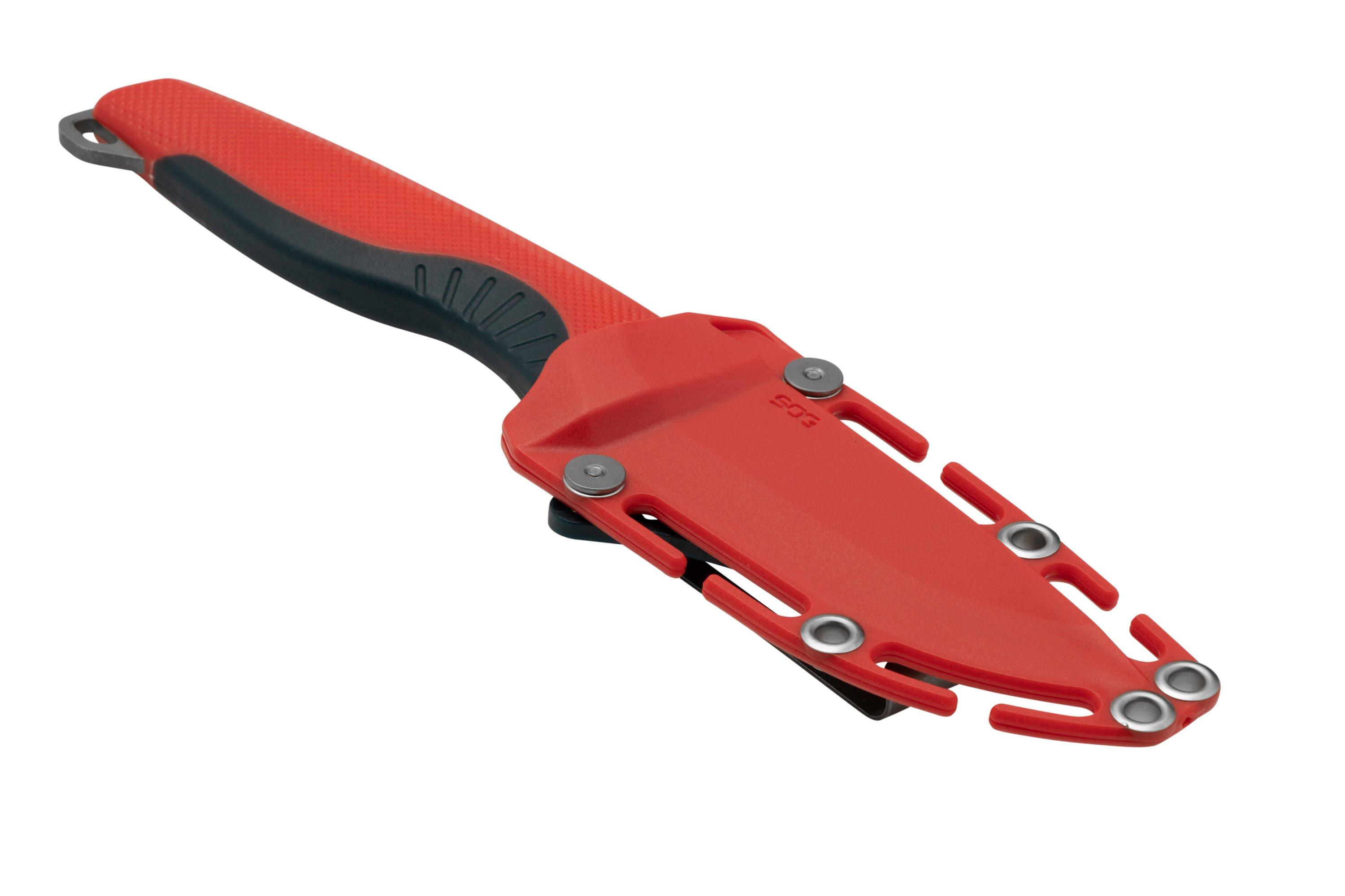 SOG Knives Aegis FX Knife - Rescue Red + Indigo