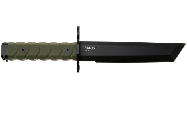 Afbeelding voor SOG BAR15T BY1002-BX, Black PVD AUS-8 Tanto, OD-Green G10 vaststaand mes