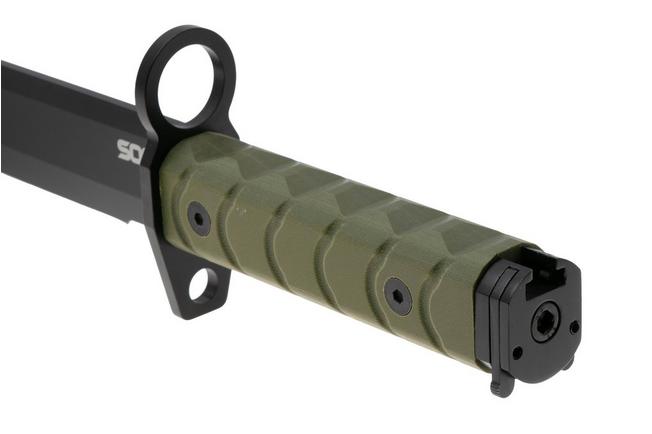 Afbeelding voor SOG BAR15T BY1002-BX, Black PVD AUS-8 Tanto, OD-Green G10 vaststaand mes