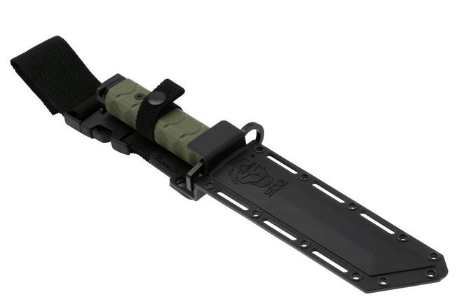 Afbeelding voor SOG BAR15T BY1002-BX, Black PVD AUS-8 Tanto, OD-Green G10 vaststaand mes