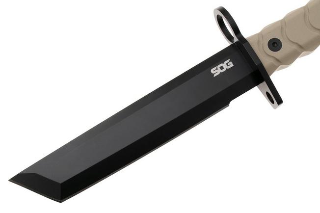 Afbeelding voor SOG BAR15T BY1003-BX, Black PVD AUS-8 Tanto, FDE G10 vaststaand mes