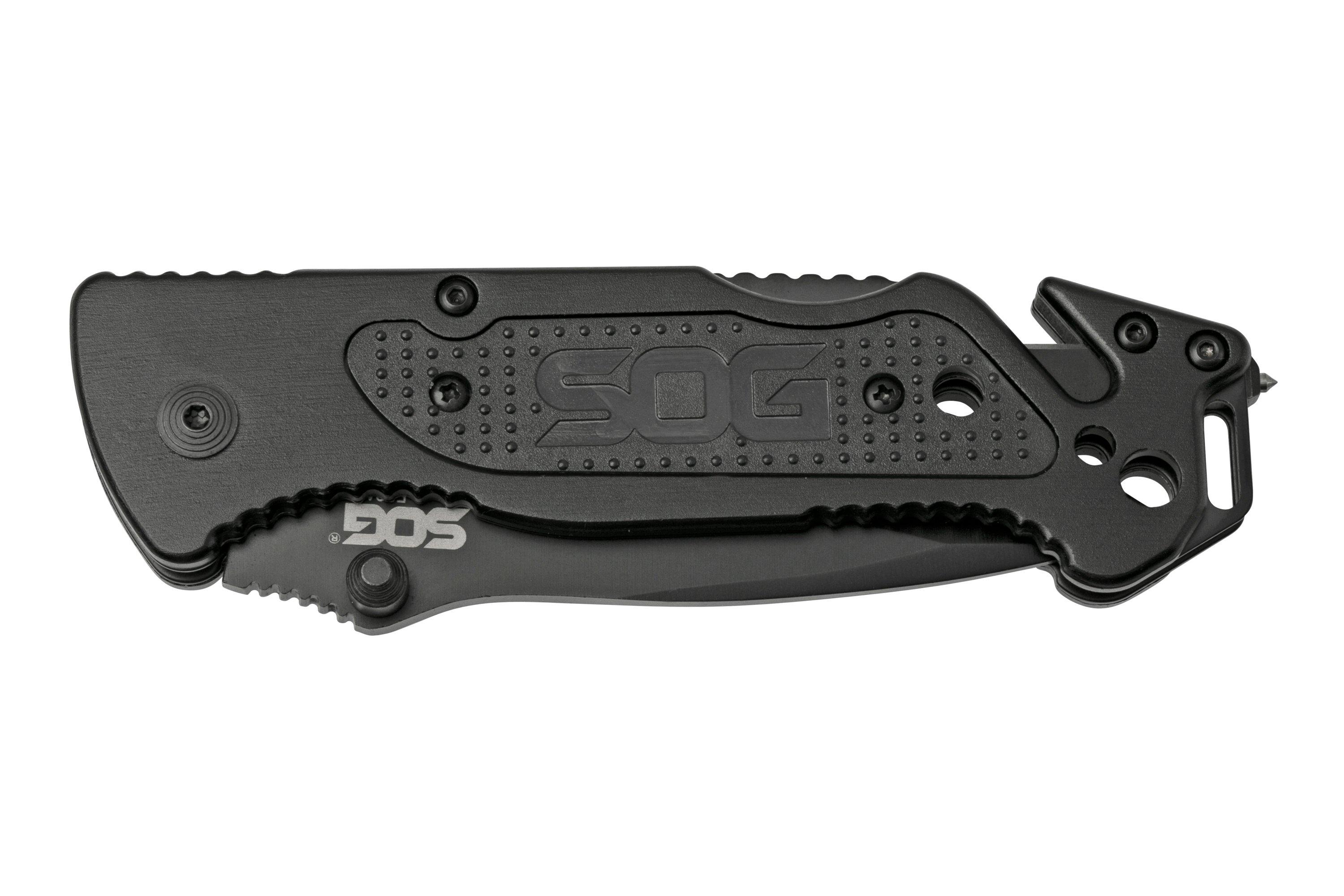 SOG Escape, Black FF25-CP pocket knife | Advantageously shopping at ...