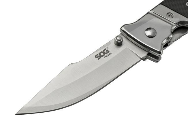 SOG Fielder Folding Knife with Wood Handle, 3.3-in