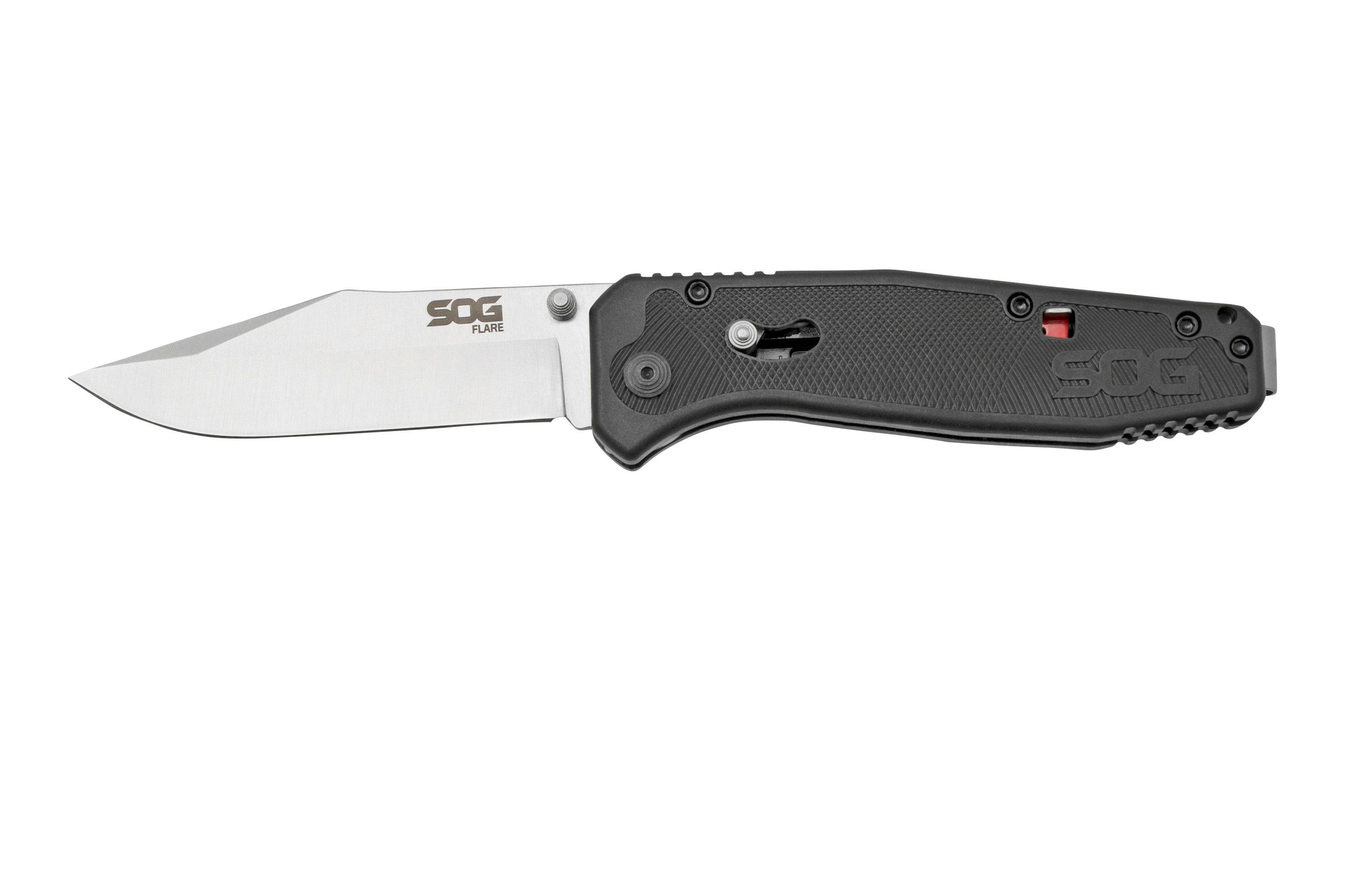 SOG Flare, Satin, Straight FLA1001-CP pocket knife