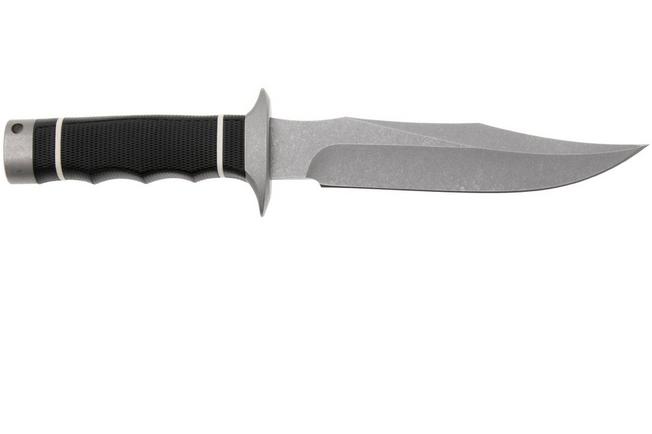Afbeelding voor SOG Tech Bowie S11B-BX, Stonewashed AUS-8, Black Kraton vaststaand mes