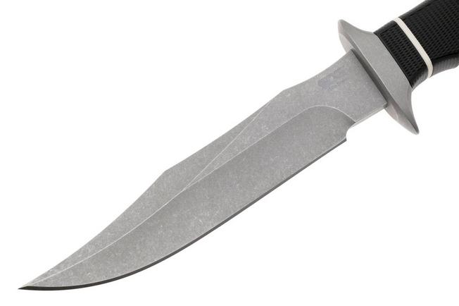 Afbeelding voor SOG Tech Bowie S11B-BX, Stonewashed AUS-8, Black Kraton vaststaand mes
