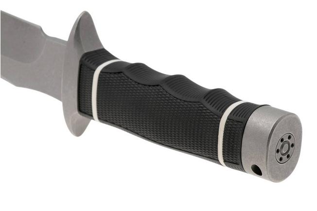 Afbeelding voor SOG Tech Bowie S11B-BX, Stonewashed AUS-8, Black Kraton vaststaand mes