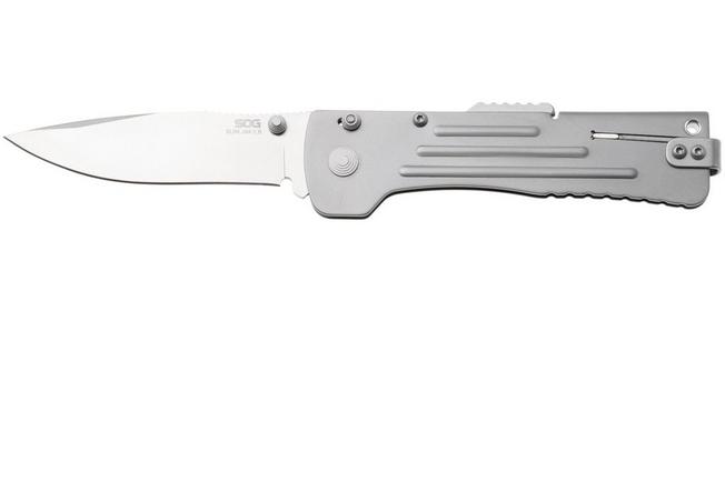 Afbeelding voor SOG SlimJim 2.0 SJ41-CP Satin Blade, Bead Blasted Stainless Handle, assisted zakmes