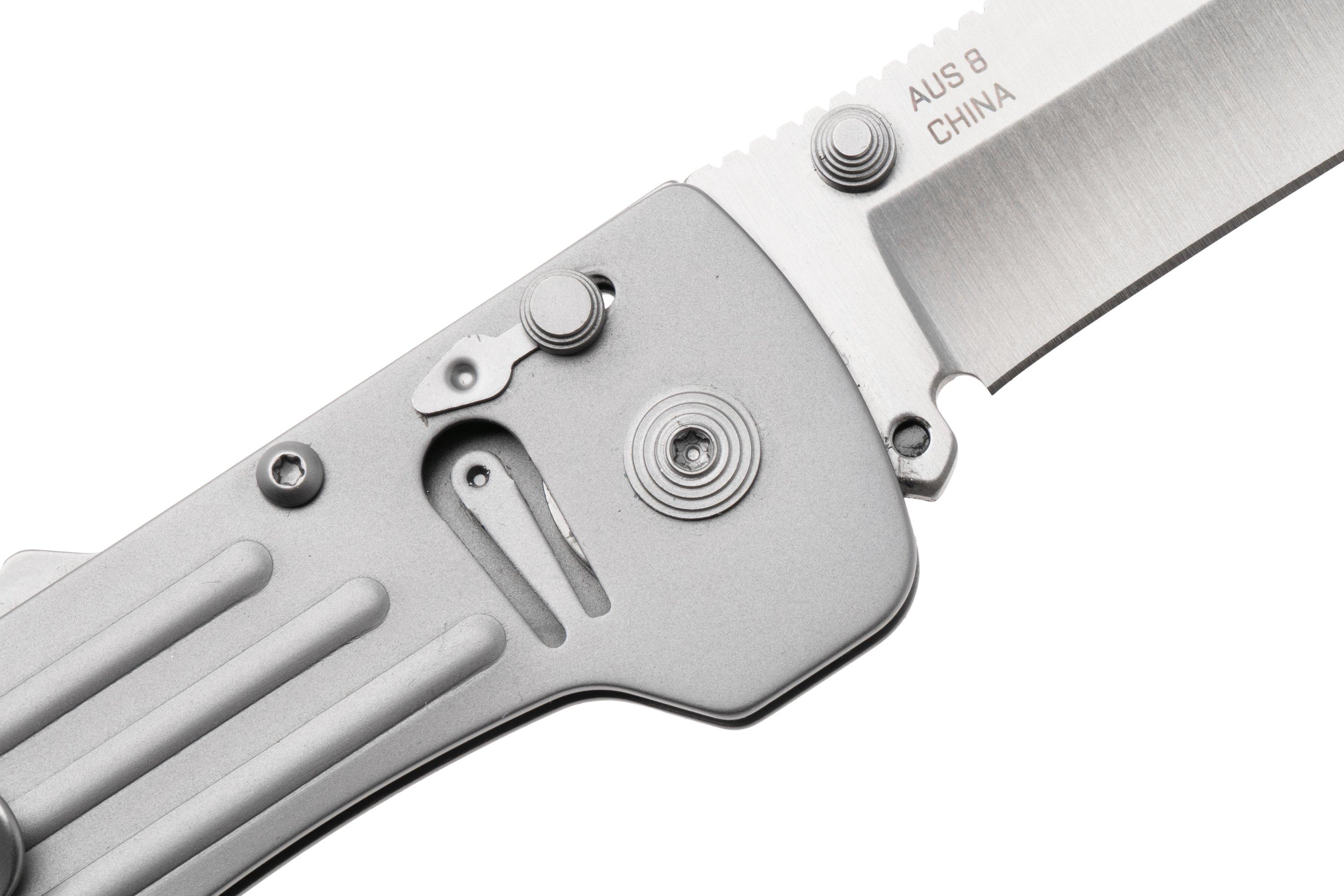SOG SlimJim 2.0 SJ41-CP Satin Blade, Bead Blasted Stainless Handle