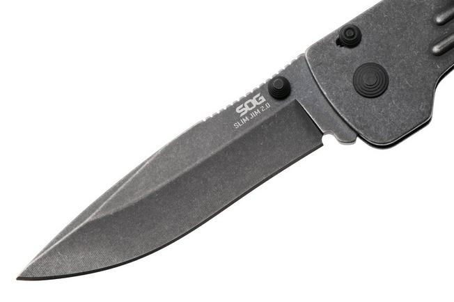 Afbeelding voor SOG SlimJim 2.0 SJ42-CP Blackwashed Blade, Blackwashed Stainless Handle, assisted zakmes