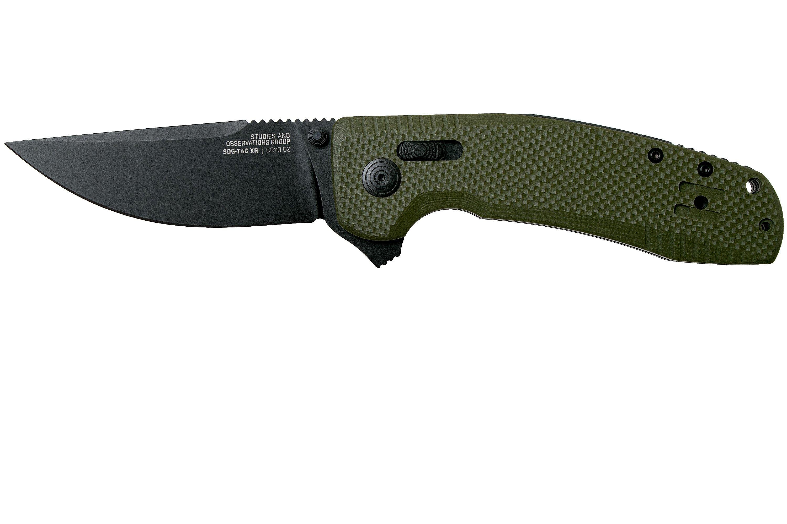 SOG SOG-TAC XR OD Green 12-38-02-57 pocket knife | Advantageously