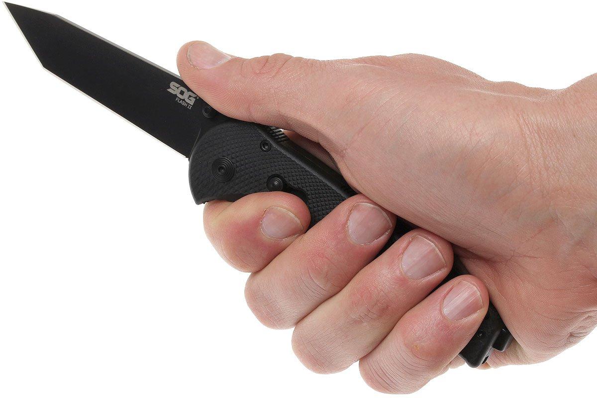 SOG Flash II - Tanto Black TiNi TFSAT8-BX zakmes | Voordelig