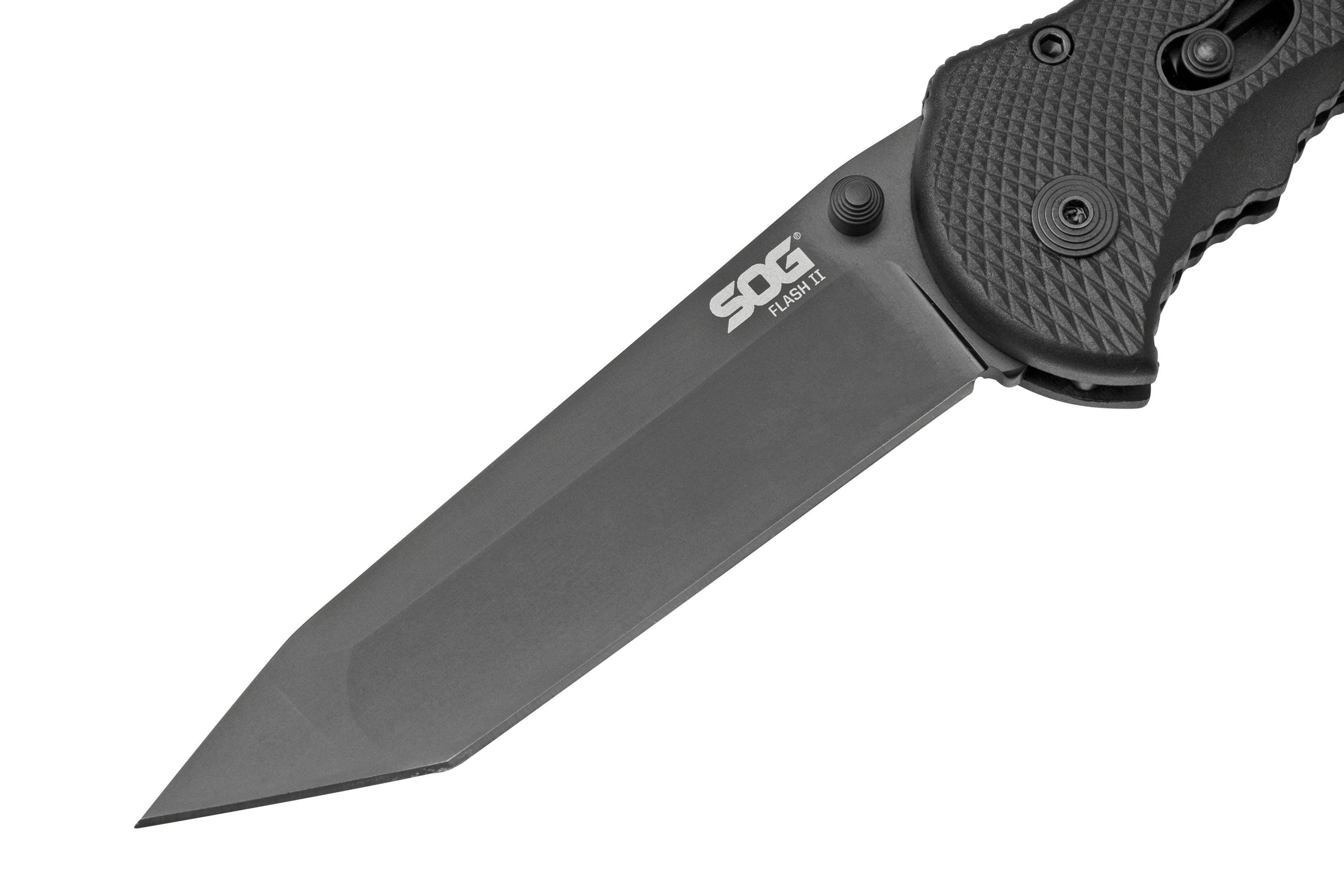 SOG Flash II Tanto Black TFSAT8CP pocket knife Advantageously shopping at