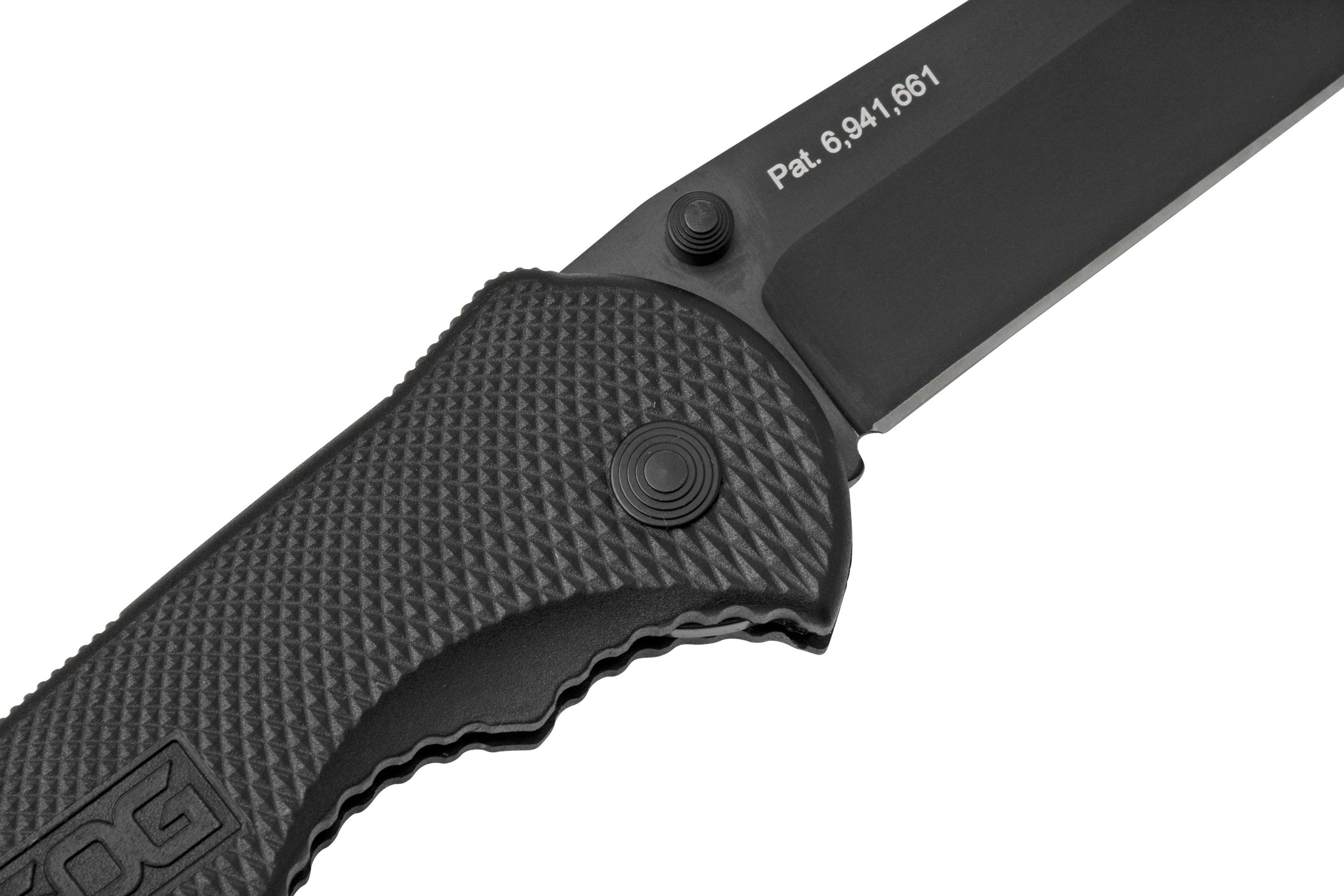 SOG Flash II - Tanto Black TFSAT8-CP pocket knife | Advantageously ...