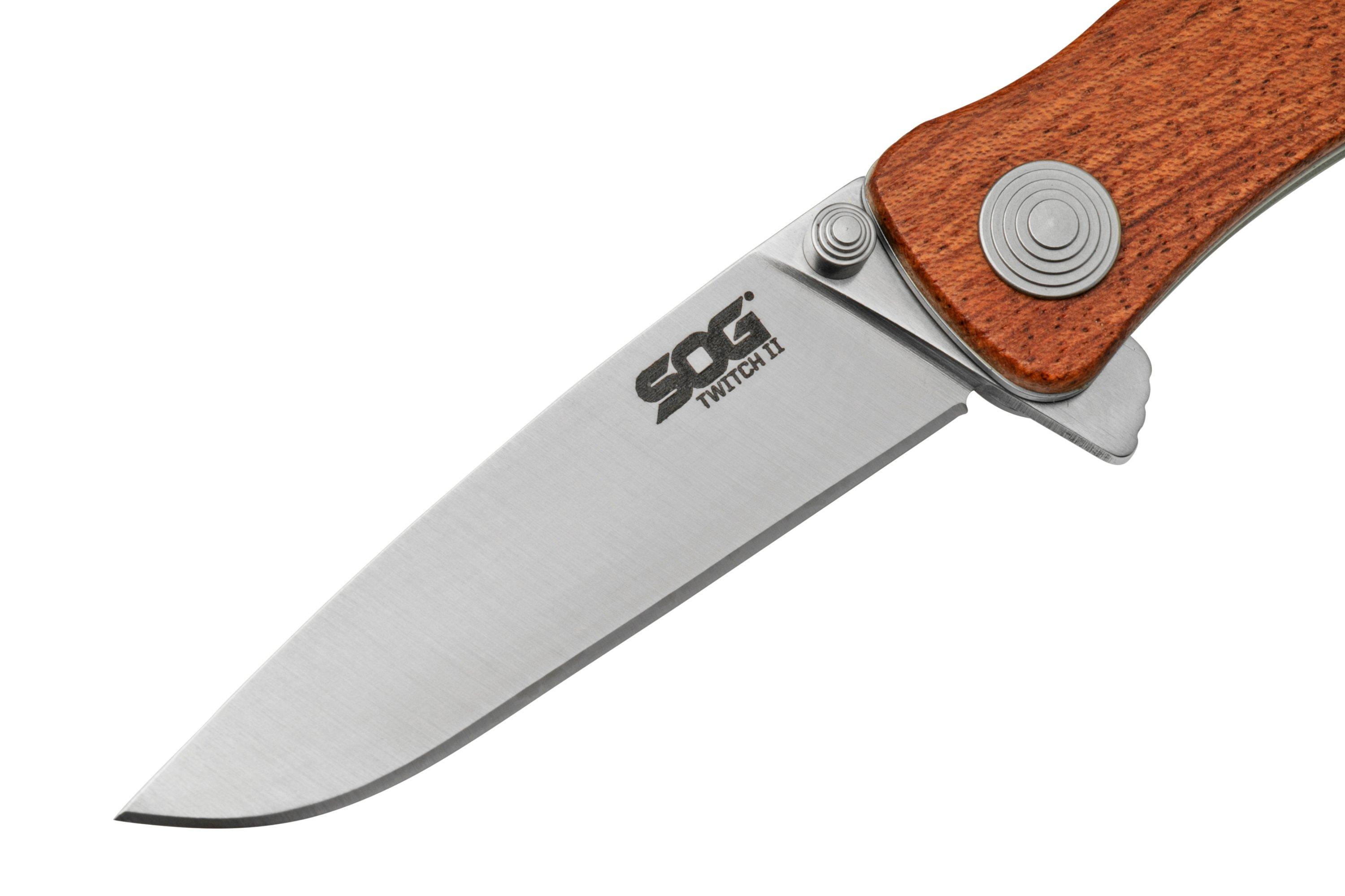 SOG Twitch II, Wood Handle TWI7-CP pocket knife | Advantageously 