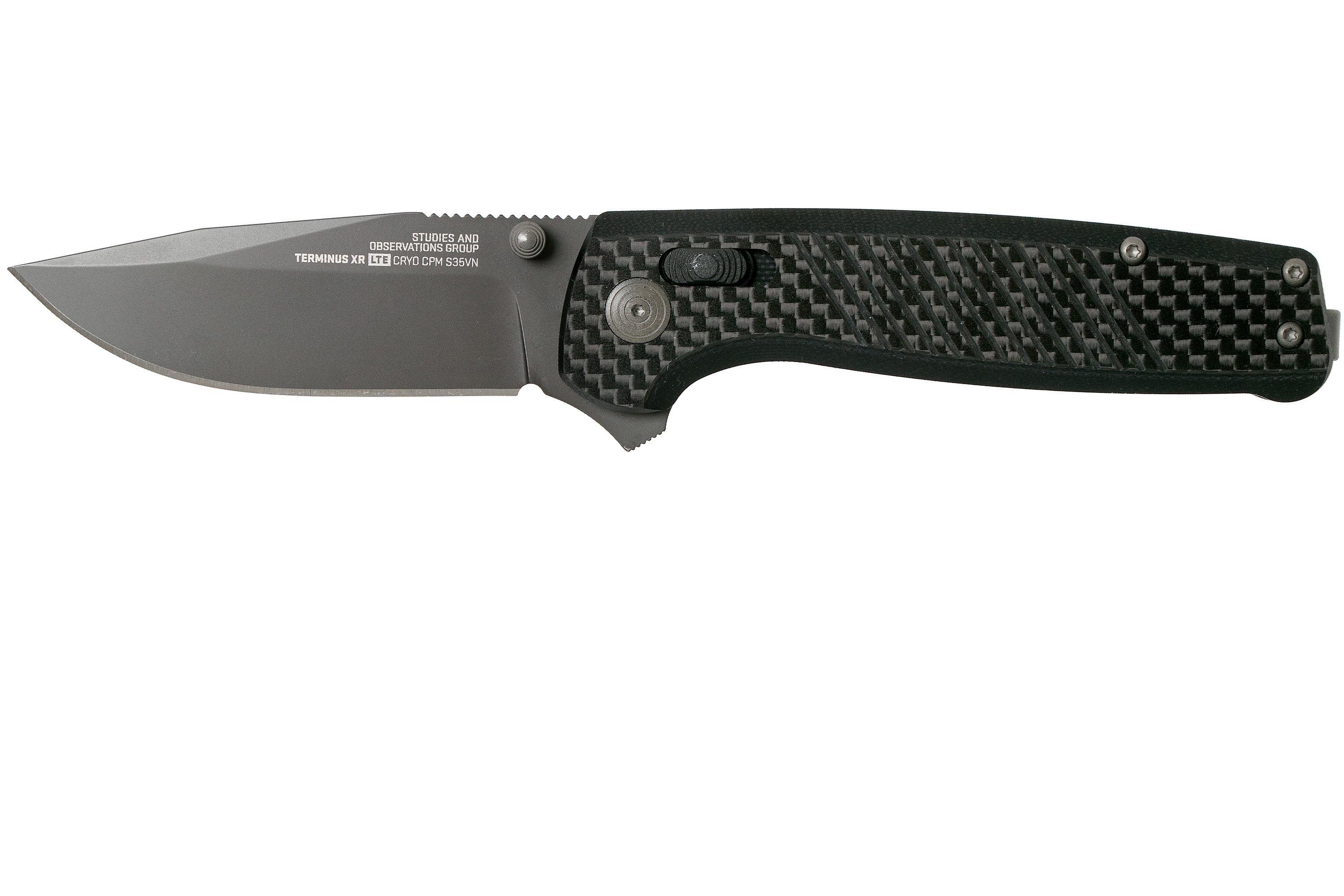 SOG Terminus XR LTE TM1032 Carbon Graphite pocket knife 